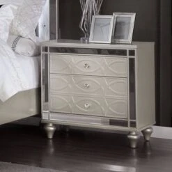 3pc Queen La Mesa Bed Nightstand And Dresser Set Silver - HOMES: Inside + Out -HOMES: Inside + Out GUEST 6448d2a1 cdea 4ba2 a27a 001adc649976