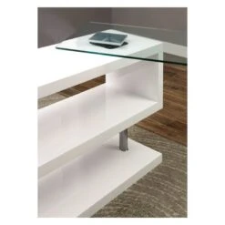 Nagini Swivel Computer Desk Glossy White - HOMES: Inside + Out -HOMES: Inside + Out GUEST 650715ce fb04 4af9 9b1e c859c7dbee65