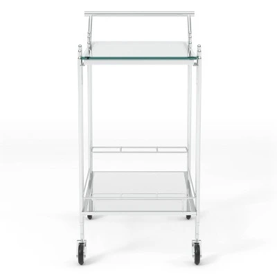 Starrett 2 Tier Metal Serving Cart Chrome - HOMES: Inside + Out 5 Starrett 2 Tier Metal Serving Cart Chrome - HOMES: Inside + Out - Image 3