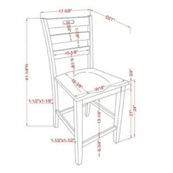 2pk Danforthe Ladder Back Counter Height Chairs - HOMES: Inside + Out 13 2pk Danforthe Ladder Back Counter Height Chairs - HOMES: Inside + Out -HOMES: Inside + Out GUEST 674a9193 47f0 423e b874 a19fb0288958
