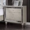 La Mesa 3 Drawer Glam Nightstand Silver - HOMES: Inside + Out