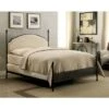 Geraldine Upholstered Headboard Poster Panel Bed Powder Coated Gun Metal - HOMES: Inside + Out