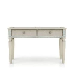 Riverbank Sofa Table With Tempered Glass Silver - HOMES: Inside + Out -HOMES: Inside + Out GUEST 69107381 54e8 4ba9 a300 f57e44ad87d8