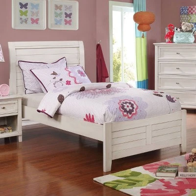 HOMES: Inside + Out Twin Portero Youth Bed Antique White - IoHOMES 3 HOMES: Inside + Out Twin Portero Youth Bed Antique White - IoHOMES