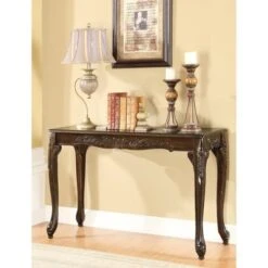 Jennifer Traditional Cabriole Sofa Table Dark Red - HOMES: Inside + Out