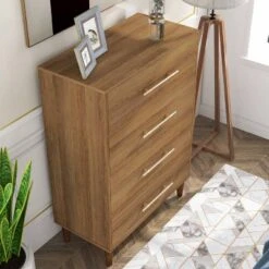 Esigne Mid-Century 4 Drawer Chest Light Oak - HOMES: Inside + Out -HOMES: Inside + Out GUEST 6a2ca8e6 a633 4e6a 9f32 eac3767004d1
