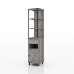 3pc Clander TV Stand And Bookcase Tower Set Vintage Gray Oak - HOMES: Inside + Out -HOMES: Inside + Out GUEST 6a34b015 bfd5 4dfb b809 2d2007b11e34 1