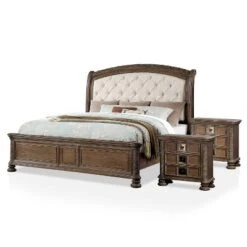3pc Lellen Bedroom Set With 2 Nightstands Beige/Rustic Natural Tone - HOMES: Inside + Out -HOMES: Inside + Out GUEST 6a514635 60d3 42df 8f42 523bc38a0bca