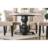 Buckley Round Dining Table White/Black - HOMES: Inside + Out