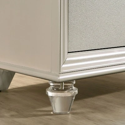 2pc Granite Nightstand And Chest Set Pearl White - HOMES: Inside + Out 8 2pc Granite Nightstand And Chest Set Pearl White - HOMES: Inside + Out - Image 6