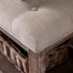 Wixam Tufted Bench Beige/Brown - HOMES: Inside + Out -HOMES: Inside + Out GUEST 74a0537d 7f88 4b84 ae50 ef985c4a7056