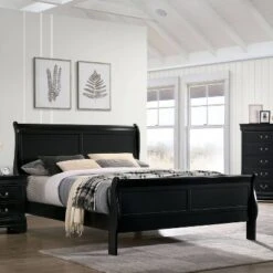 Sliver Sleigh Panel Bed - HOMES: Inside + Out