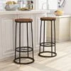 Set Of 2 33" Pilat Barstools With Wood Seat Light Gray - HOMES: Inside + Out 1 Set Of 2 33" Pilat Barstools With Wood Seat Light Gray - HOMES: Inside + Out -HOMES: Inside + Out GUEST 76647816 ec6b 4c68 ace2 75bc2d973c22