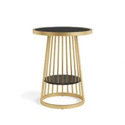 Tinful Modern Round Side Table - HOMES: Inside + Out -HOMES: Inside + Out GUEST 7736fde4 d066 4feb b3d6 0fb2508c5fd9