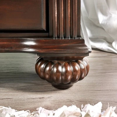 3pc California King Pennings Traditional Bed Set And Nightstand With Chest Dark Walnut - HOMES: Inside + Out 12 3pc California King Pennings Traditional Bed Set And Nightstand With Chest Dark Walnut - HOMES: Inside + Out - Image 10