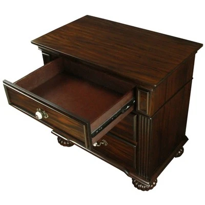 3pc California King Pennings Traditional Bed Set And Nightstand With Chest Dark Walnut - HOMES: Inside + Out 19 3pc California King Pennings Traditional Bed Set And Nightstand With Chest Dark Walnut - HOMES: Inside + Out - Image 17