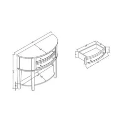 Julie Curved 2 Drawer Side Table Brown - HOMES: Inside + Out 7 Julie Curved 2 Drawer Side Table Brown - HOMES: Inside + Out -HOMES: Inside + Out GUEST 78f9bdf6 cf67 48f9 83c0 4c27f9aa4339