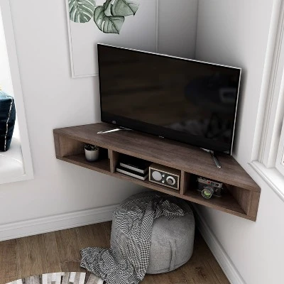 Tybo Open Shelves Corner Floating Console Fits Tv's Up To 50" - HOMES: Inside + Out 6 Tybo Open Shelves Corner Floating Console Fits Tv's Up To 50" - HOMES: Inside + Out - Image 4
