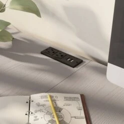 59" Gulnora L Shaped Desk With USB Power Ports - HOMES: Inside + Out -HOMES: Inside + Out GUEST 7b12fcf7 3615 44d3 8da4 bf8c35d7b6cb