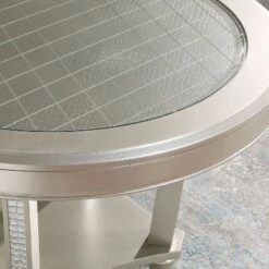 47" Jenra Round Dining Table Champagne - HOMES: Inside + Out -HOMES: Inside + Out GUEST 7dda6672 70b4 4c62 b665 762585ed3572