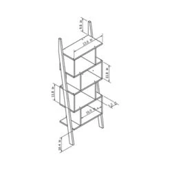Ascencio Ladder Bookshelf And Display Case White/Walnut  - HOMES: Inside + Out -HOMES: Inside + Out GUEST 7dede147 e133 4c73 a54b 6082769517bb