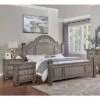 3pc Pennings Traditional Bed Set With 2 Nightstands Gray - HOMES: Inside + Out