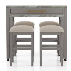 5pc Gardenside Expandable Counter Height Dining Table Set White/Light Gray/Beige - HOMES: Inside + Out 11 5pc Gardenside Expandable Counter Height Dining Table Set White/Light Gray/Beige - HOMES: Inside + Out -HOMES: Inside + Out GUEST 7fa3f203 10fe 425c 93fd c031a1a2127b