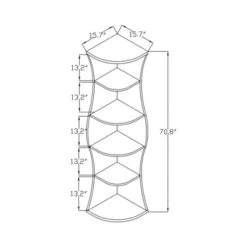 70.8" Ronni Contemporary 5 Shelf Corner Bookcase Walnut - HOMES: Inside + Out 9 70.8" Ronni Contemporary 5 Shelf Corner Bookcase Walnut - HOMES: Inside + Out -HOMES: Inside + Out GUEST 80a2dfa7 0a87 4ef4 b11b 86d1d9f54dcf