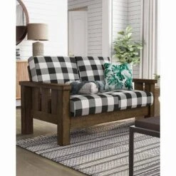 Jovie Gingham Rustic Loveseat - HOMES: Inside + Out -HOMES: Inside + Out GUEST 811faadd dc28 48fc 8c06 09255a27cd4d