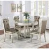 5pc Jenra Round Dining Set Champagne/Warm Gray - HOMES: Inside + Out -HOMES: Inside + Out GUEST 83ecbed3 e5f2 4483 a0f7 1e39904d0ae2