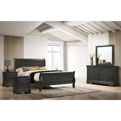 5pc Sliver Sleigh Bedroom Set - HOMES: Inside + Out 3 5pc Sliver Sleigh Bedroom Set - HOMES: Inside + Out