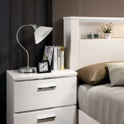 April 2 Drawer Nightstand White - HOMES: Inside + Out 4 April 2 Drawer Nightstand White - HOMES: Inside + Out - Image 2