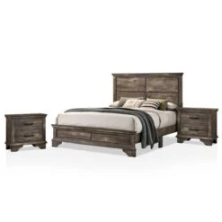 3pc Jacobi Bed With 2 Nightstands Gray - HOMES: Inside + Out -HOMES: Inside + Out GUEST 8556dd56 5ac4 4897 9194 940c93aa7a84