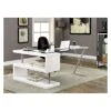 Nagini Swivel Computer Desk Glossy White - HOMES: Inside + Out -HOMES: Inside + Out GUEST 859790c7 1d71 4899 af58 f231b54d1d6a