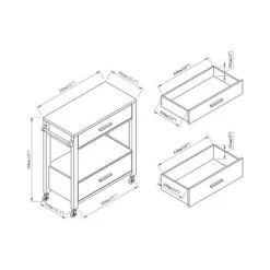 Umberra 2 Drawer Kitchen Cart Red Cocoa - HOMES: Inside + Out -HOMES: Inside + Out GUEST 8a0615e4 9f20 4eb4 86ce ee20ad2460dc