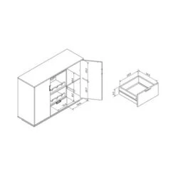 Roslyn Modern Multi-Storage Buffet Espresso - HOMES: Inside + Out -HOMES: Inside + Out GUEST 8a52a9c5 58b4 4352 b229 5975fc634f01