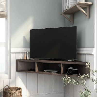 Tybo Open Shelves Corner Floating Console Fits Tv's Up To 50" - HOMES: Inside + Out 8 Tybo Open Shelves Corner Floating Console Fits Tv's Up To 50" - HOMES: Inside + Out - Image 6