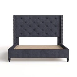Queen Marie Contemporary Wingback Bed Blue - HOMES: Inside + Out -HOMES: Inside + Out GUEST 8b2e4857 6d03 460d b2df c87d10c27bc4