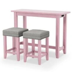 3pc Rockland Dining Set With USB Plug Antique Pink - HOMES: Inside + Out -HOMES: Inside + Out GUEST 8bd7f085 940d 40a3 9f55 a648778b77d1