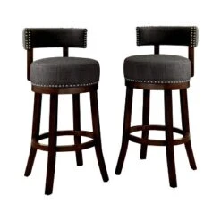 Set Of 2 24" Jefferson Counter Height Barstools With Upholstered Seat - HOMES: Inside + Out -HOMES: Inside + Out GUEST 8c175eda 55b6 4415 b5bc 7b7dcf2c250a
