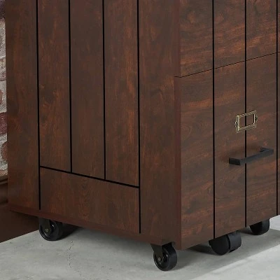 Namba 3 Drawer File Cabinet Vintage Walnut - HOMES: Inside + Out 4 Namba 3 Drawer File Cabinet Vintage Walnut - HOMES: Inside + Out - Image 2