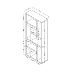 71" Stanza 9 Shelf Bookcase Canyon Cappuccino - HOMES: Inside + Out -HOMES: Inside + Out GUEST 8c36bee0 6460 4c98 b40f 54625da0d936