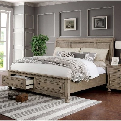 2pc Queen Earl Bedroom Set With Nightstand Gray - HOMES: Inside + Out 6 2pc Queen Earl Bedroom Set With Nightstand Gray - HOMES: Inside + Out - Image 4