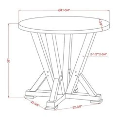 41" Naxti Rustic Round Counter Height Table Light Oak/Antique White - HOMES: Inside + Out -HOMES: Inside + Out GUEST 8e970495 08b2 4982 a18a bb0a7976eb7b