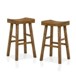 Set Of 2 29" Lille Seat Saddle Counter Height Barstools - HOMES: Inside + Out -HOMES: Inside + Out GUEST 8fecd9b8 2436 4f78 8d5f 5dcc8bfb5807