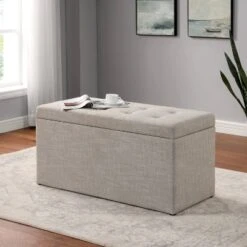 Hilltop Storage Bench With 2 Ottomans Beige - HOMES: Inside + Out -HOMES: Inside + Out GUEST 919c788c 6c10 4a36 80d6 98abbba11e31
