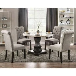 5pc Buckley Dining Set Light Gray - HOMES: Inside + Out