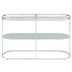 Yarmuth Glam 1 Shelf Sofa Table Chrome - HOMES: Inside + Out -HOMES: Inside + Out GUEST 9250338a 2e77 4035 8888 23806314db8a