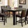 HOMES: Inside + Out Bailey II Marble Top Counter Height Dining Table - Black -HOMES: Inside + Out GUEST 94ef9a72 52c4 41cc 99b7 6336fef5bc0c