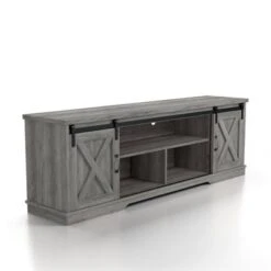 3pc Clander TV Stand And Bookcase Tower Set Vintage Gray Oak - HOMES: Inside + Out -HOMES: Inside + Out GUEST 959c6250 3b7f 4be3 a641 13b8ec838d99